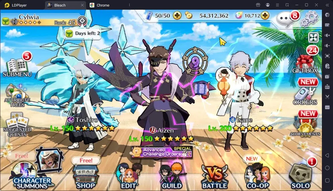 Bleach: Brave Souls Accounts Starter GLOBAL | 10k Orb + fresh Story | Ichigo DTV,Aizen 6Aniv,Aizen SS Version,Toshiro 1
