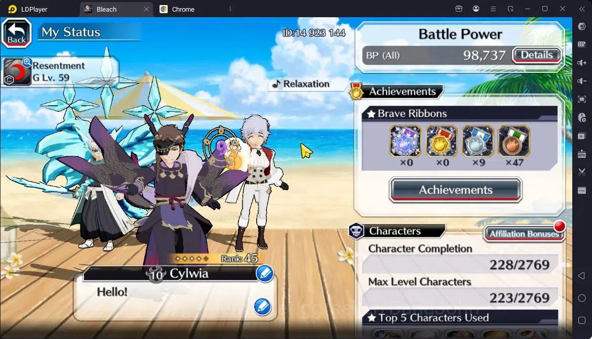 Bleach: Brave Souls Accounts Starter GLOBAL | 10k Orb + fresh Story | Ichigo DTV,Aizen 6Aniv,Aizen SS Version,Toshiro 2