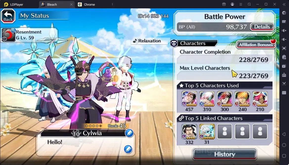 Bleach: Brave Souls Accounts Starter GLOBAL | 10k Orb + fresh Story | Ichigo DTV,Aizen 6Aniv,Aizen SS Version,Toshiro 3