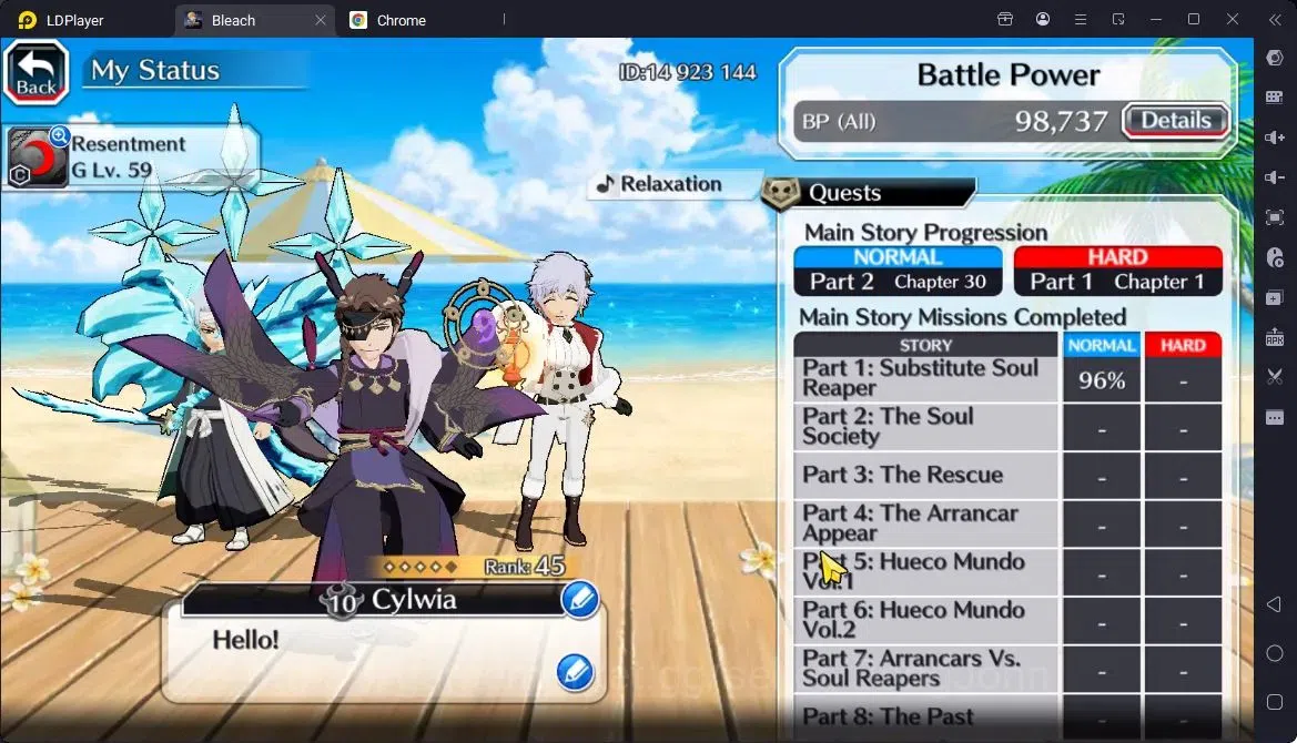 Bleach: Brave Souls Accounts Starter GLOBAL | 10k Orb + fresh Story | Ichigo DTV,Aizen 6Aniv,Aizen SS Version,Toshiro 4