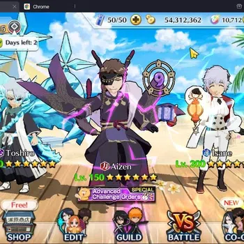 Bleach: Brave Souls Accounts Starter GLOBAL | 10k Orb + fresh Story | Ichigo DTV,Aizen 6Aniv,Aizen SS Version,Toshiro