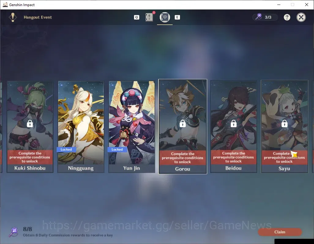 Genshin Impact Accounts Asia|AR 38|Rate On|2 Limited + 1 (*5 Weapon)|Nahid image 16