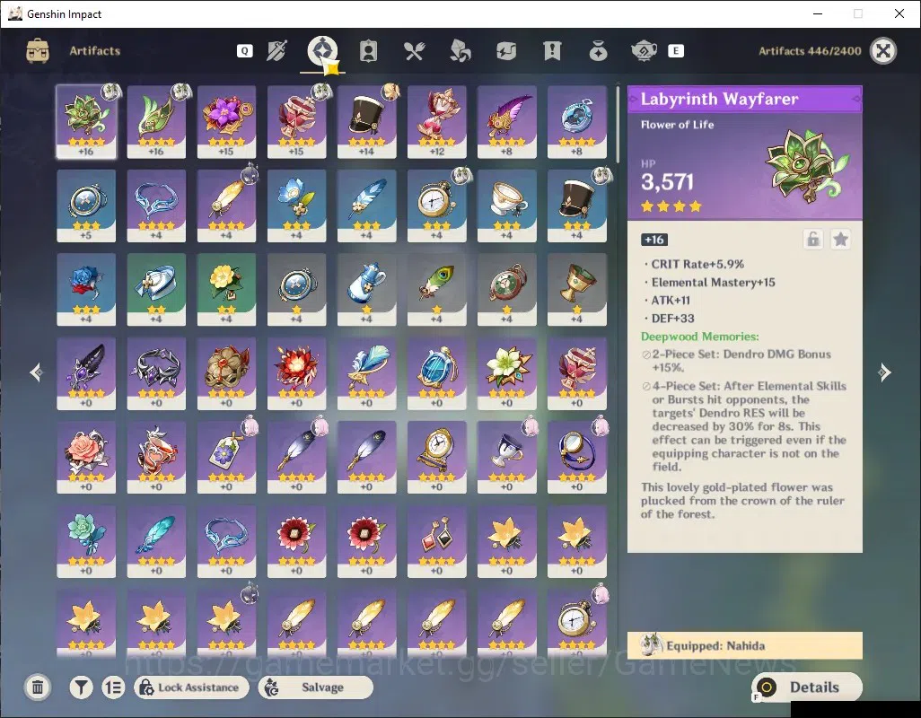 Genshin Impact Accounts Asia|AR 38|Rate On|2 Limited + 1 (*5 Weapon)|Nahid image 3
