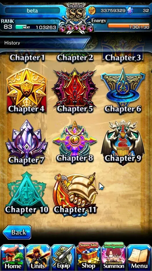 Grand Summoners Accounts End-Game Global|Rank 83|22 Ascend+ 13 TW|(Chloe,S Emiya,GC 14