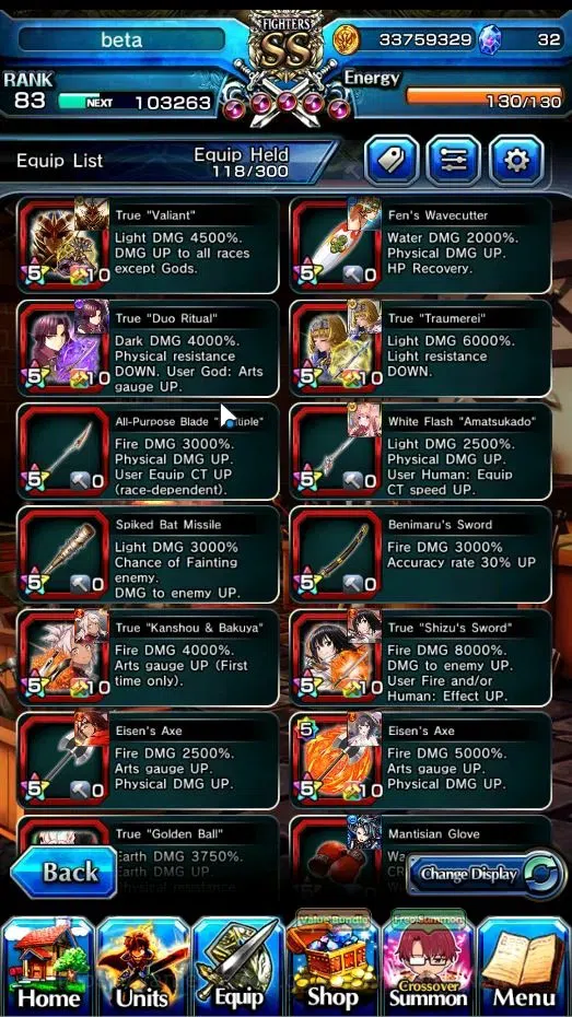 Grand Summoners Accounts End-Game Global|Rank 83|22 Ascend+ 13 TW|(Chloe,S Emiya,GC 6