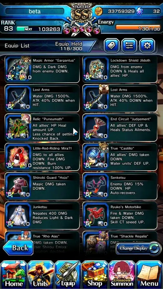 Grand Summoners Accounts End-Game Global|Rank 83|22 Ascend+ 13 TW|(Chloe,S Emiya,GC 9