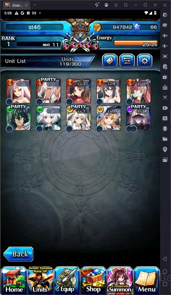 Grand Summoners Accounts Global | Rank 1 | Collab Saber Alter Lv90 TW | Col image 3