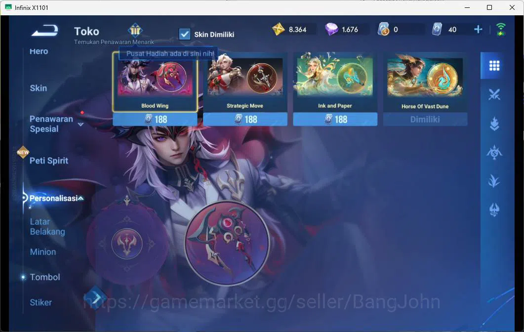 Honor of Kings Accounts Others GLOBAL | HERO 53, Skin 36 2226 renjie, legend allain more detail check ss HOK150B 2