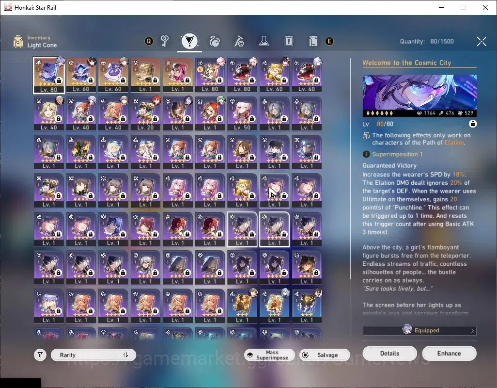 Honkai Star Rail Accounts ASIA |TL 62|9 Limited|Elation+2 Hypcarry team|SW L image 5