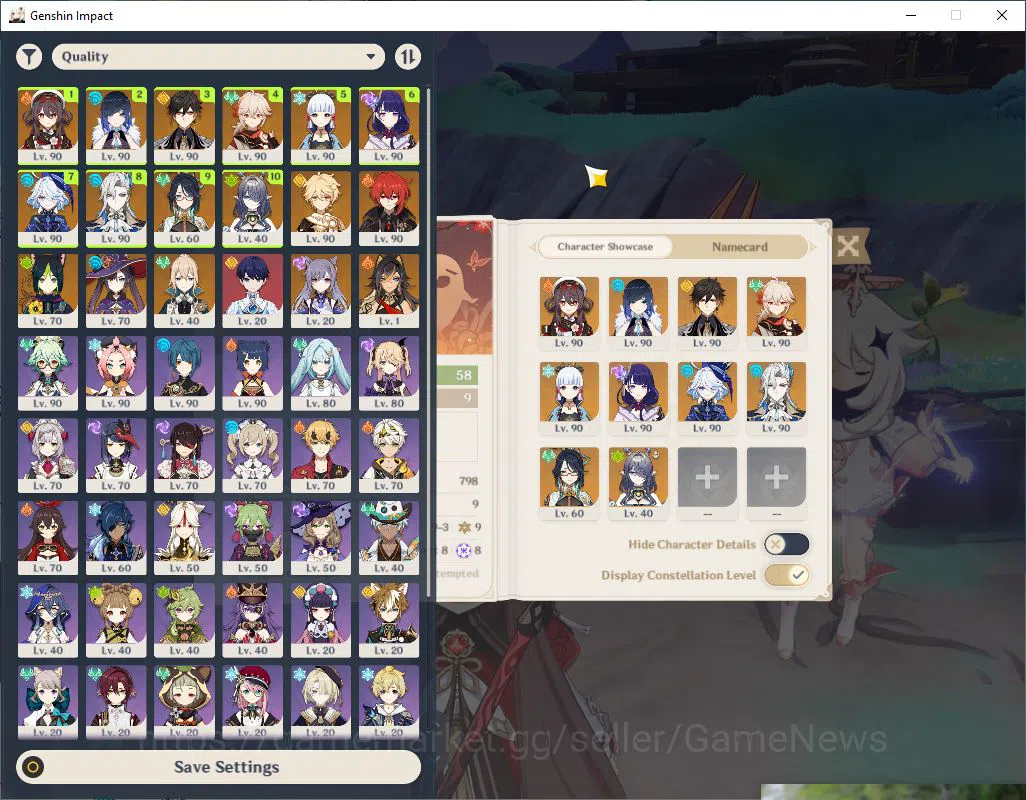 Genshin Impact Accounts Mid Game ASIA|AR 58|10 Limited +11(*5Weapon)|[HutaoC1+skin,Yelan,Raiden,Neuvillette]+Sign,Etc|3 2