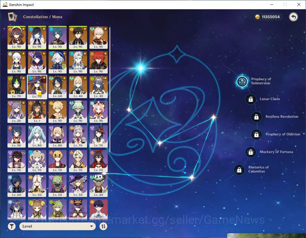 Genshin Impact Accounts Mid Game ASIA|AR 58|10 Limited +11(*5Weapon)|[HutaoC1+skin,Yelan,Raiden,Neuvillette]+Sign,Etc|3 4