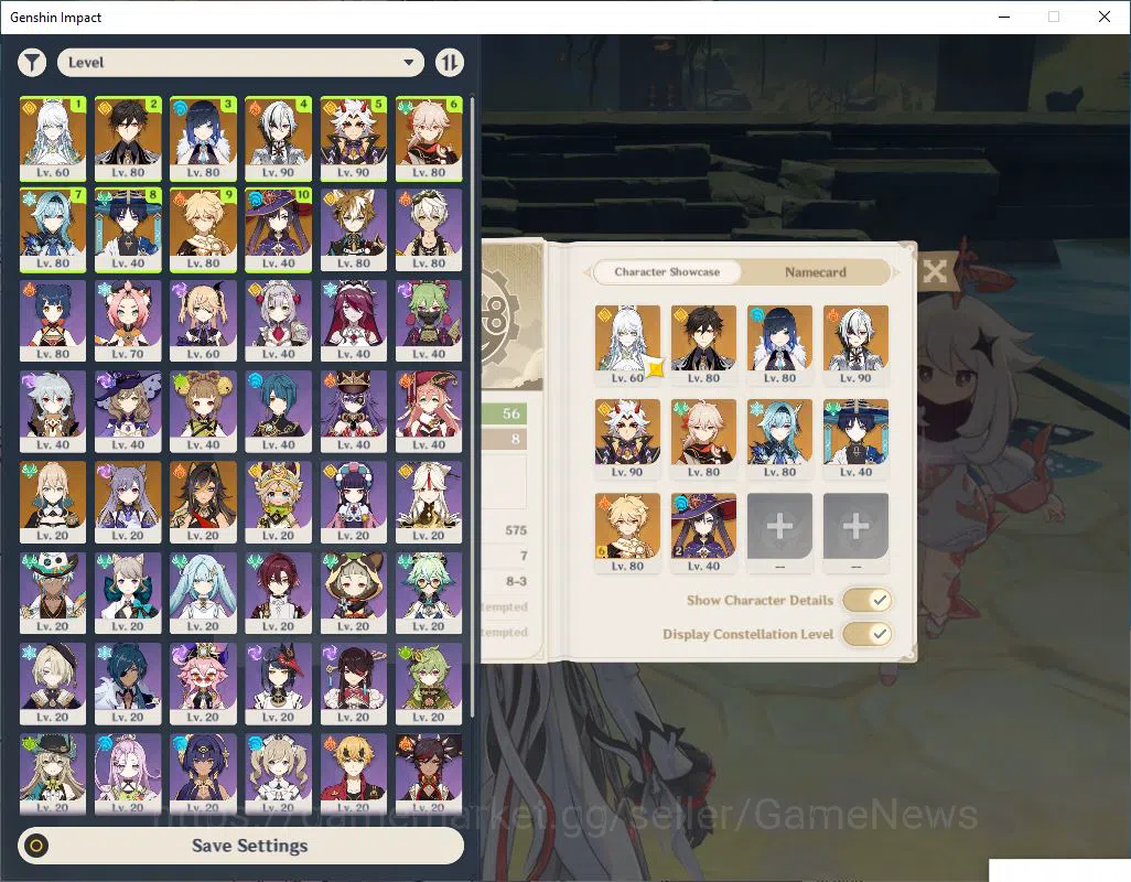 Genshin Impact Accounts ASIA |AR 56|8Limited +2(*5Weapon)|Zibai,Arlecch,Ka image 2