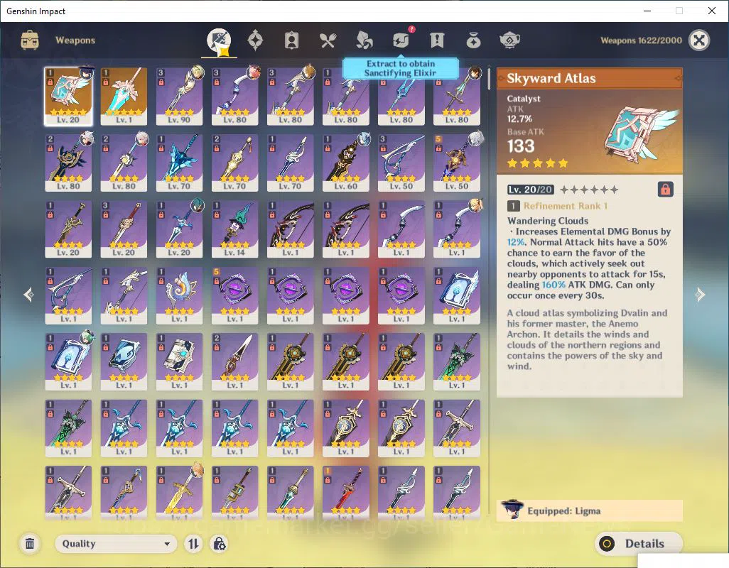 Genshin Impact Accounts ASIA |AR 56|8Limited +2(*5Weapon)|Zibai,Arlecch,Ka image 4