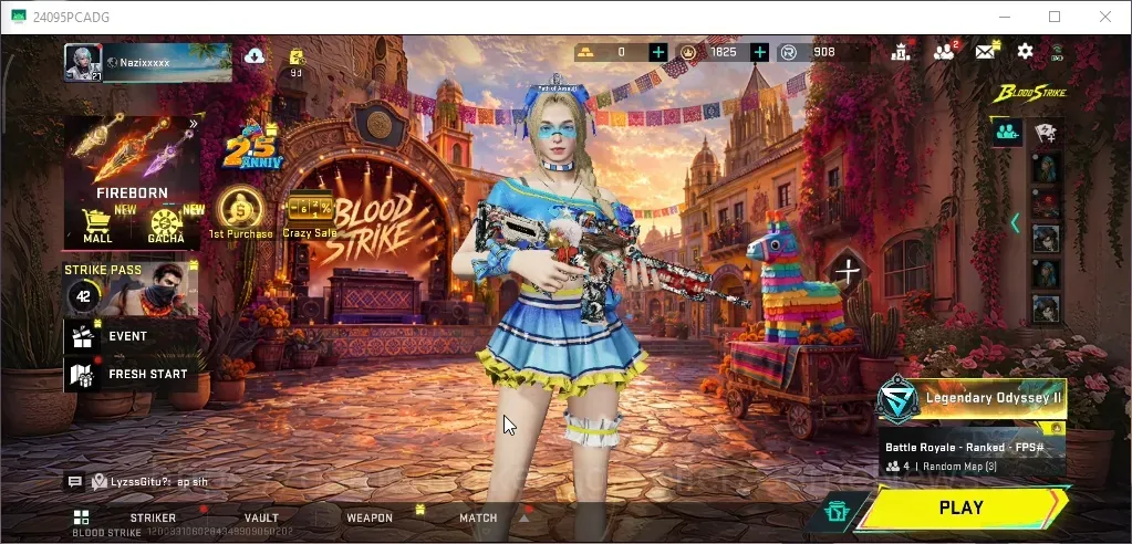Blood Strike Accounts Collab Skin ASIA|Eternal MP7-Tidesong|Collab AoT2 Katya-Female Titan & M4A1-Battle of Faith|Ultra 1