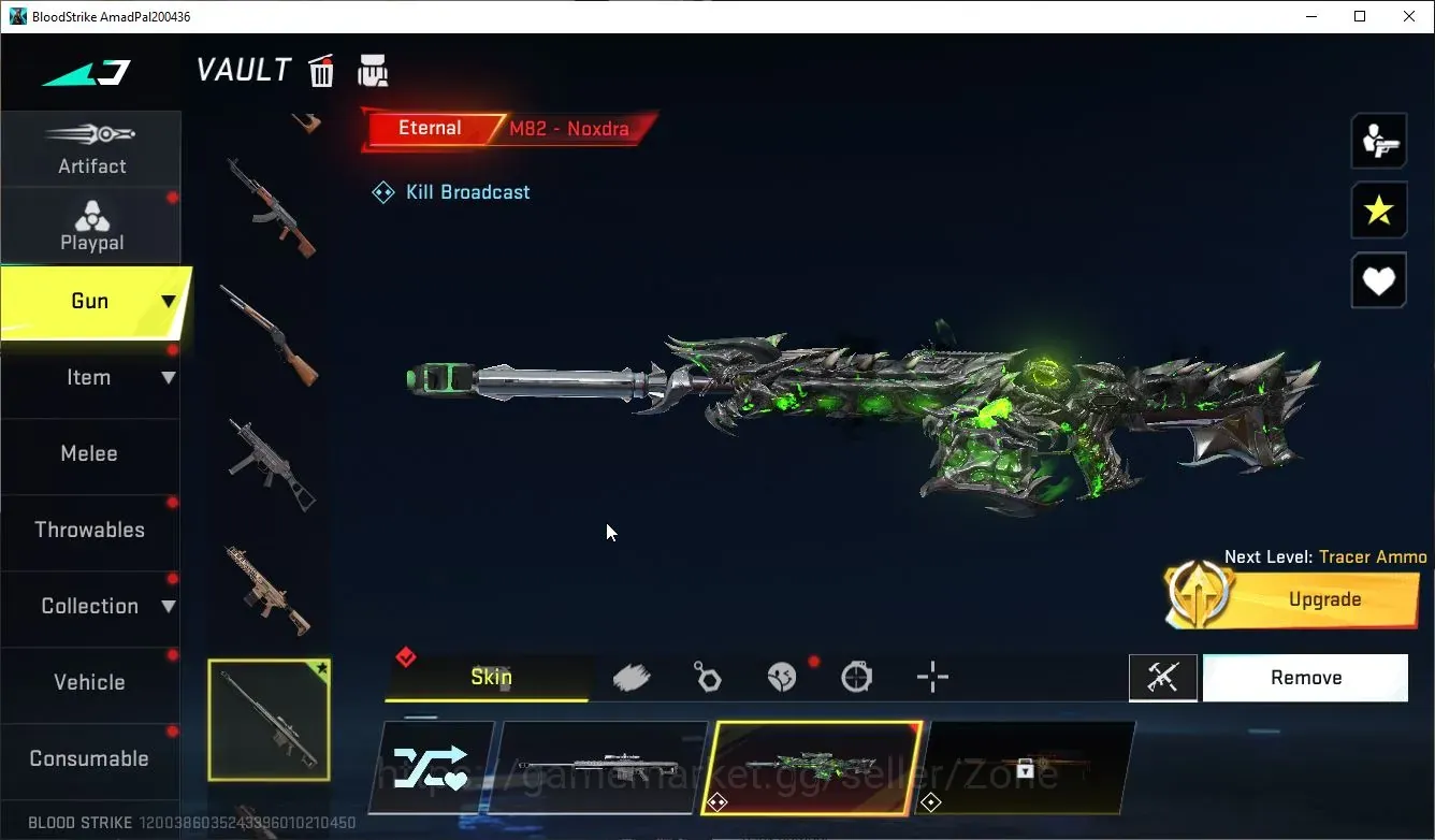 Blood Strike Accounts Starter ASIA|STARTER 1 ETERNAL: MB2-Noxdra|1 ULTRA Gun|1 LEGENDARY Gun|1 LEGENDARY Skydive 1