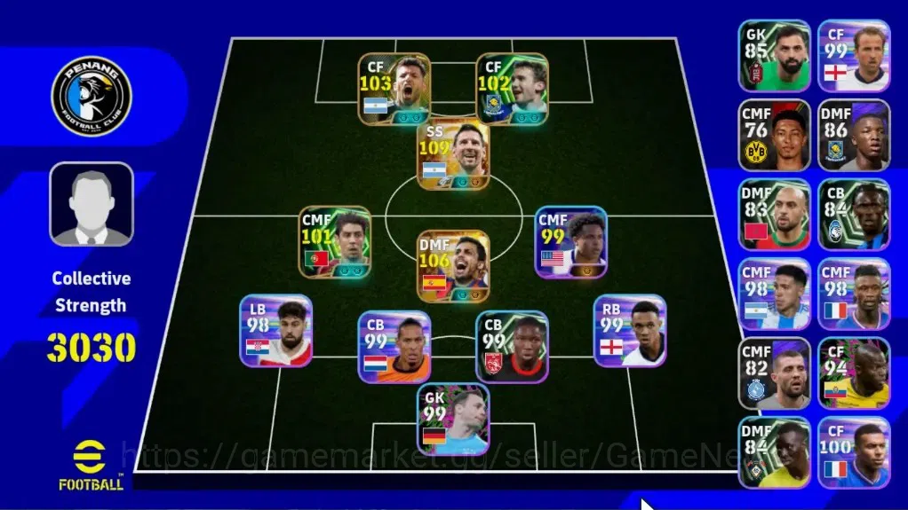 eFootball Accounts Legends & Iconic Players Android|Big Time Lionel Messi '26 & Rodri '26|Epic Sergio Aguero,Rui 1