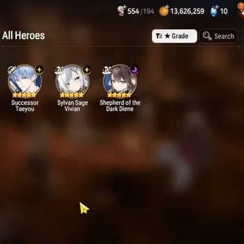 Epic Seven Accounts Starter GLOBAL UnVerif|NewEra| 3 ML (Shepherd Dark Diane,SS Vivian,S Taeyou)+Landy,Tenebria,Iseria|4,5K