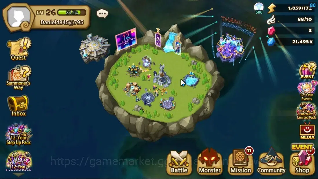 Summoners War: Sky Arena Accounts Starter ASIA|Lv 26|Ready Gacha|99 12 YSC + 160 11 YSC + 3 LAAS + 5 LS + 4 LDS + 118 MS |1 1