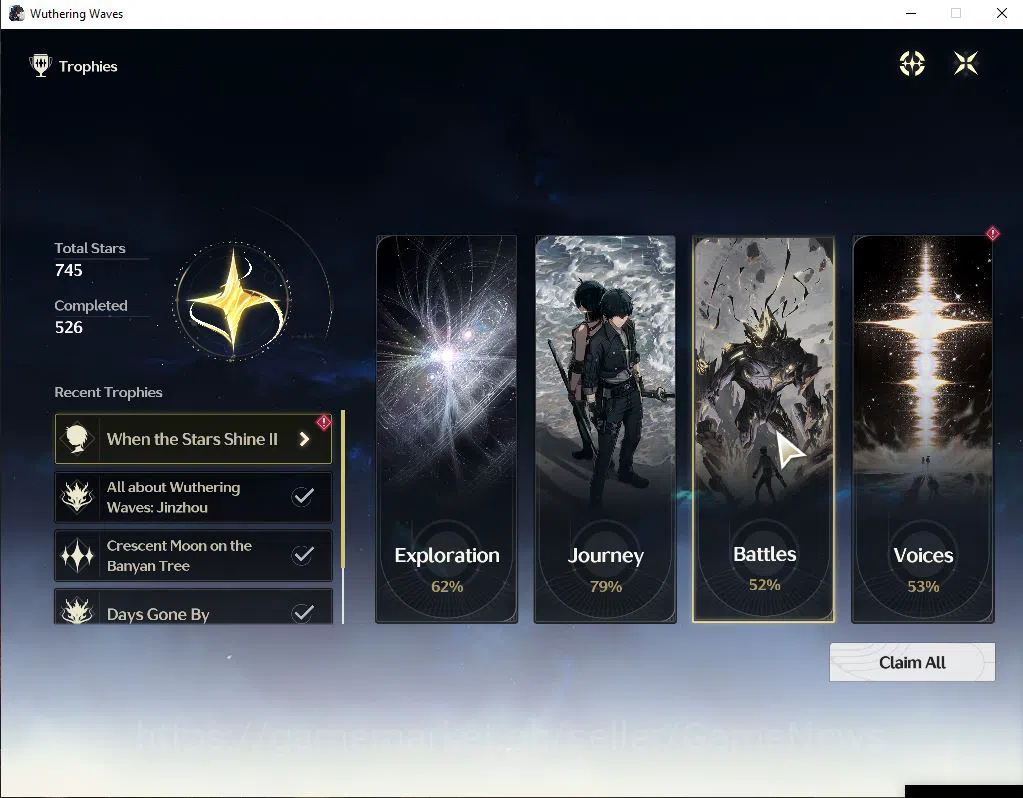 Wuthering Waves Accounts Mid-Game NA|UL 46|4 Limited| [Aemeath,Lupa,Changli]+Sign,Chisa |DB Lv30|Male MC|Log Kuro|Check SS 9
