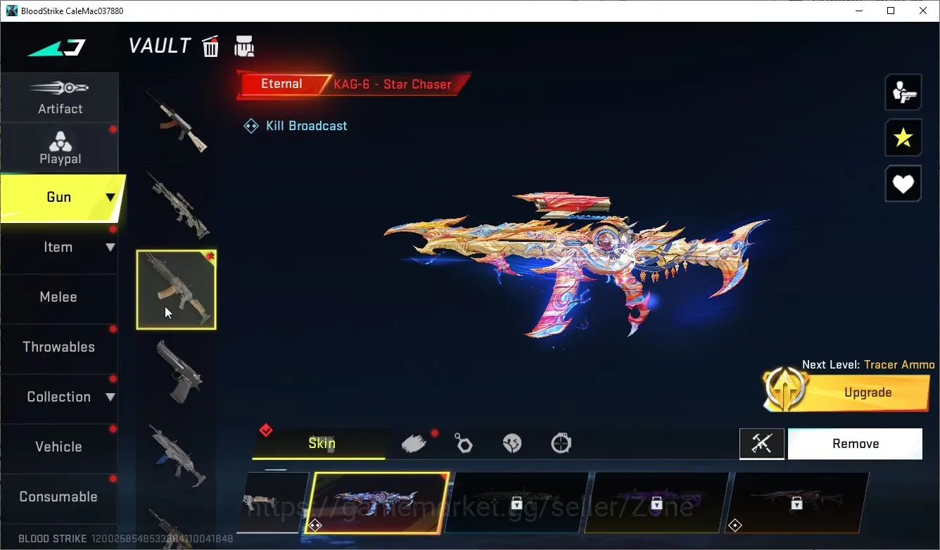 Blood Strike Accounts Starter ASIA Starter|1 ETERNAL: KAG-6-Star Chaser Lv3|1 LEGENDARY Gun|2 Legendary 1