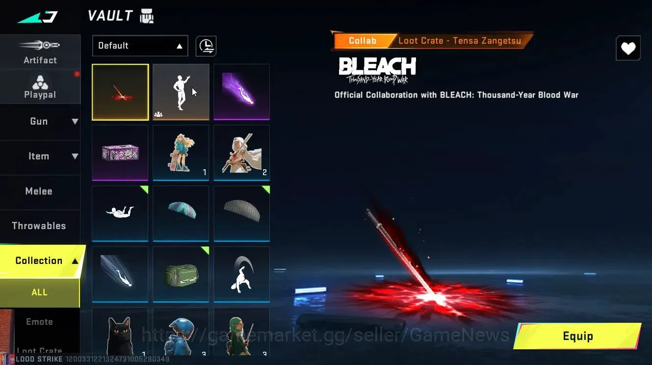 Blood Strike Accounts ASIA|Collab BLEACH[Byakuya]|Legendary[ETHAN-Codebr image 11