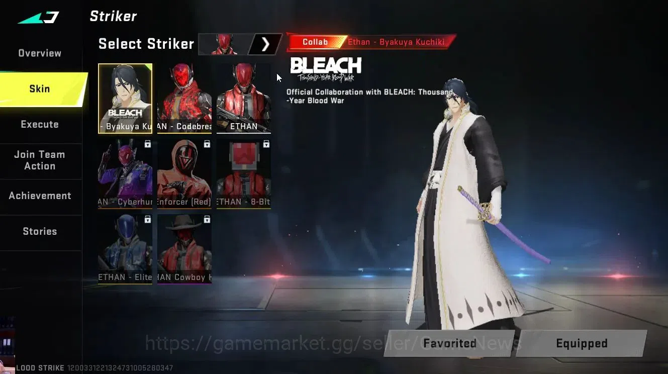 Blood Strike Accounts ASIA|Collab BLEACH[Byakuya]|Legendary[ETHAN-Codebr image 3