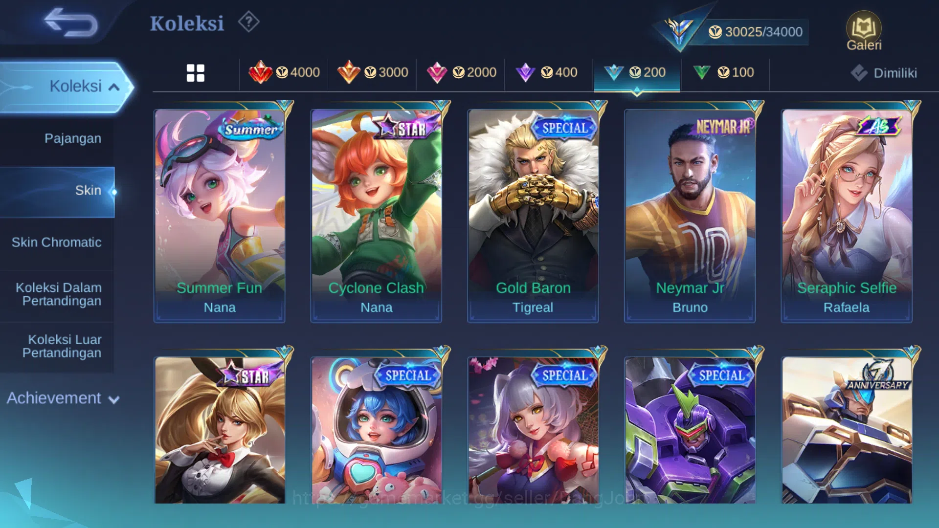 Mobile Legends: Bang Bang Accounts Hero 79 | skin 150 | cc natalia | lightborn tigrea image 5