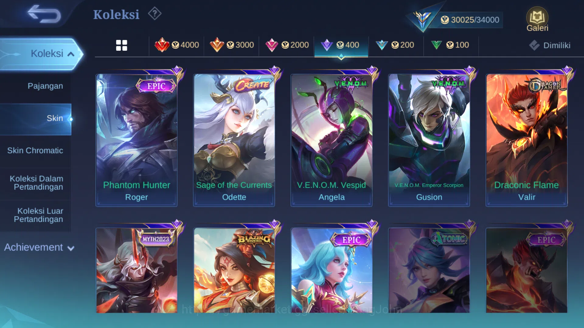 Mobile Legends: Bang Bang Accounts Hero 79 | skin 150 | cc natalia | lightborn tigrea image 6