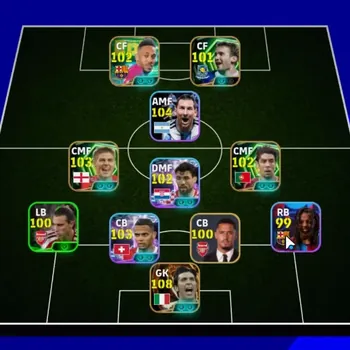 eFootball Accounts Legends & Iconic Players Android|Big Time Gianluigi Buffon|5 Show Time Lionel Messi,M Akanji,Mateo