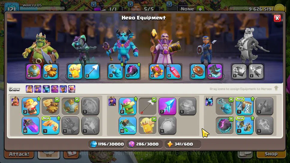 Clash of Clans Accounts TH 15 - BH 5 | Limited Skin | LV 121 | HH 7 | BK 3 image 6