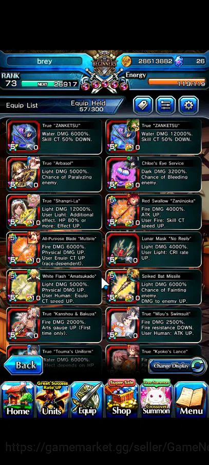 Grand Summoners Accounts Global|Rank 73|14 Ascend|ToumaTW,S MiyuTW,ChloeTW, image 3
