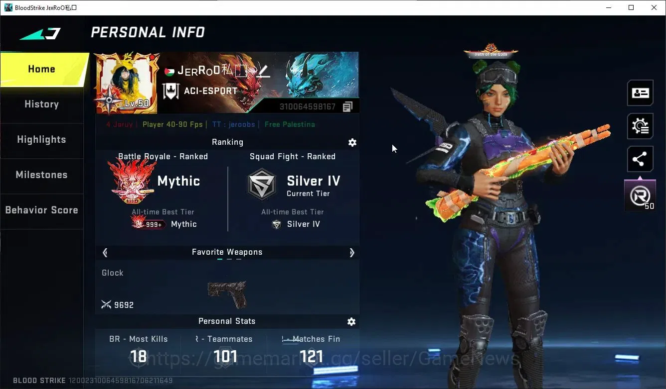 Blood Strike Accounts ASIA|ETERNAL Lv2 AUG,DeAgle,Collab TOKRAV MCX,FN20 image 2