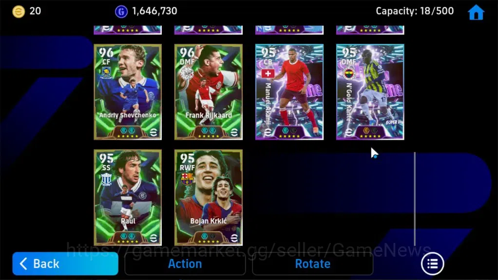 eFootball Accounts Legends & Iconic Players Android||10 Epic Pele,Romario,Steven Gerrard,Roberto Donadoni,Cafu,Albert 6