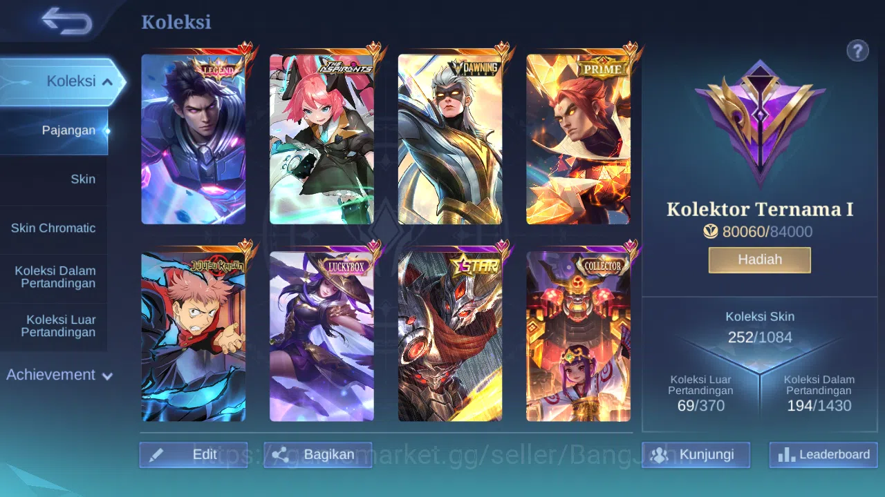 Mobile Legends: Bang Bang Accounts Hero 116 Skin 252 | Legend Alucard | Aspirant Layl image 12