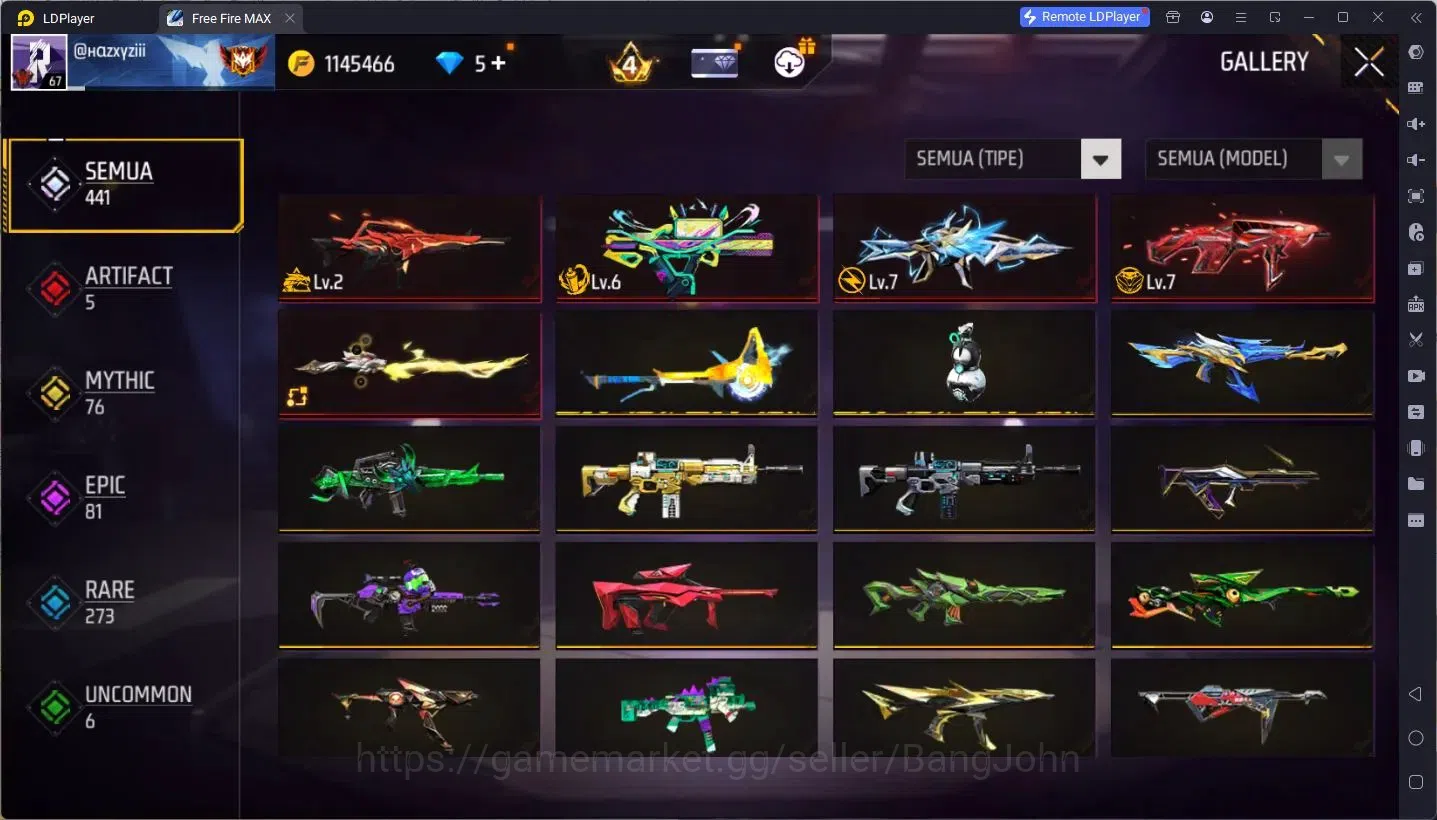 Free Fire Accounts Indonesia | Vault 117 | M1887- Incendium Burst,Sol image 10