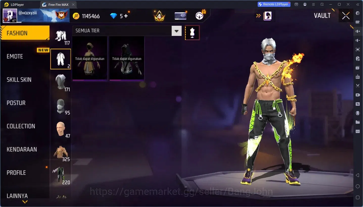 Free Fire Accounts Indonesia | Vault 117 | M1887- Incendium Burst,Sol image 16