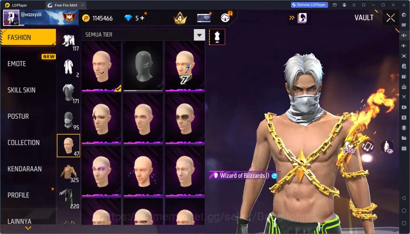 Free Fire Accounts Indonesia | Vault 117 | M1887- Incendium Burst,Sol image 19