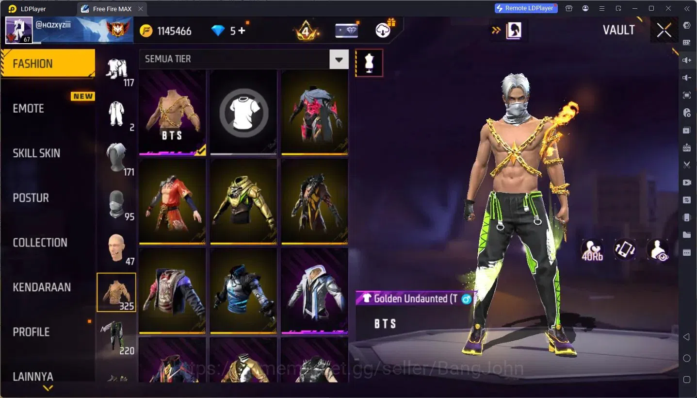 Free Fire Accounts Indonesia | Vault 117 | M1887- Incendium Burst,Sol image 20