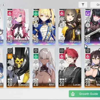 Chaos Zero Nightmare Accounts Global|Lv 30|5 SSR(Hilde,Tiphera,Tenebria,Veronica,Rin)+9 SR