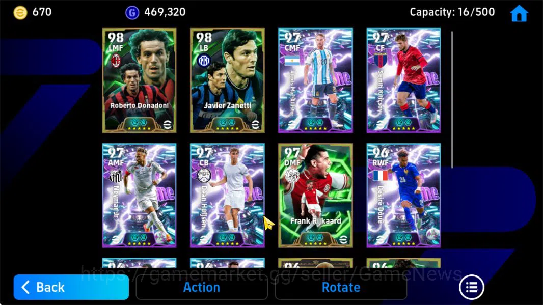 eFootball Accounts Mobile|javier Zanetti(Fortress),Neymar Jr. Doue(Bl image 5