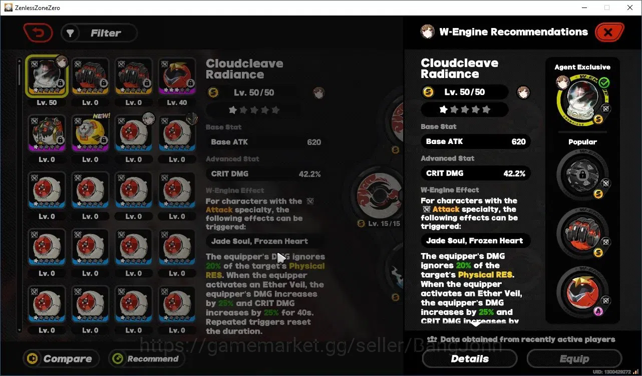 Zenless Zone Zero Accounts Starter ASIA|IK50|Prem Team YSG|5 Limit(Ye Shungguang+sign),Dialyn,Zhao,Vivian,Harumasa|ALL 5