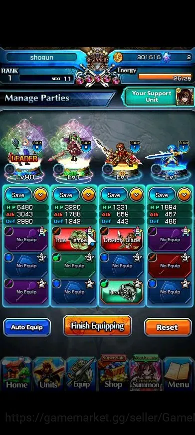 Grand Summoners Accounts Starter Global|Rank 1|Fresh Starter| 2 Ascend+1 TW | AH PolaTW, Selia Sourcescipt Witch | Lpot 16 3