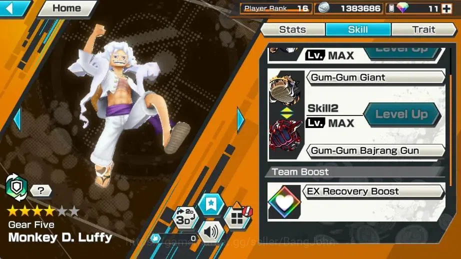 One Piece Bounty Rush Accounts High-End Global | EX 7 | PR 16 |Gol D. Roger,Monkey D. Luffy,Kaido,Rob Lucci, Zoro & Sanji 6