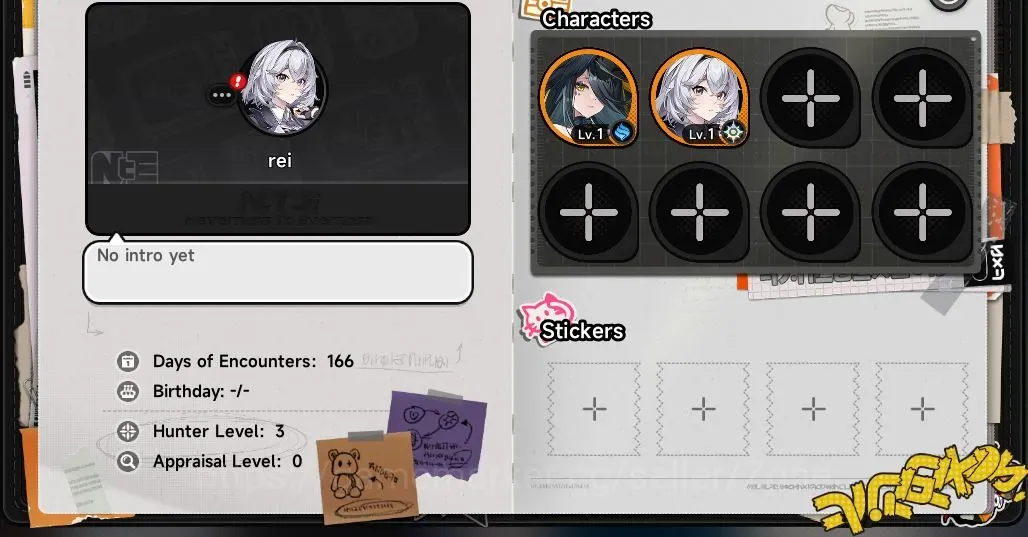 Neverness to Everness Accounts SEA Starter | HL3 | 1 Limit (Blackbird) | MC Female | TakeMail | Check SS | NTE879Z 1