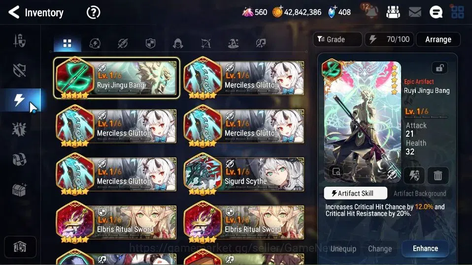 Epic Seven Accounts Limited Hero GLOBAL Unverif|6 ML[A Yufine,TM Luluca,TE 12