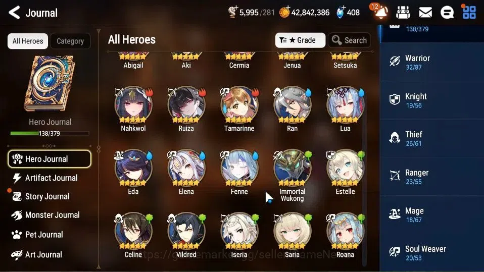 Epic Seven Accounts Limited Hero GLOBAL Unverif|6 ML[A Yufine,TM Luluca,TE 8