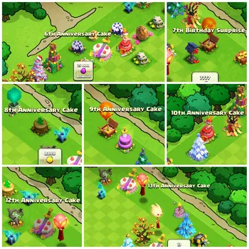 Clash of Clans Accounts High-End [Cheapest] TH 17 ➤ULTRA RARE COC ID➤6–13 Anniversary Cakes➤Old Clashmas Tree: 2017 To