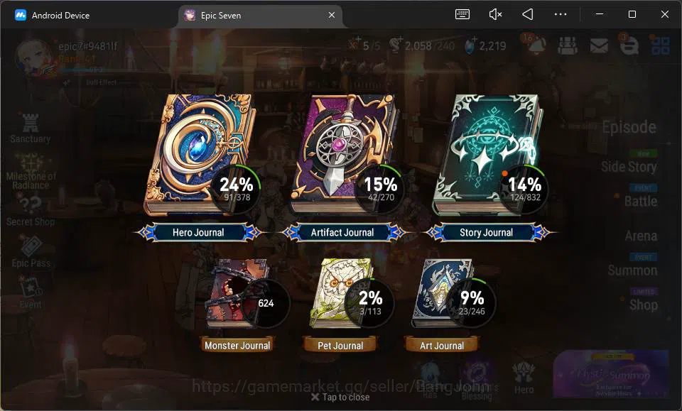 Epic Seven Accounts Global Unverif|8 ML Salome,B Haste,A Tywin,etc|PoH image 10