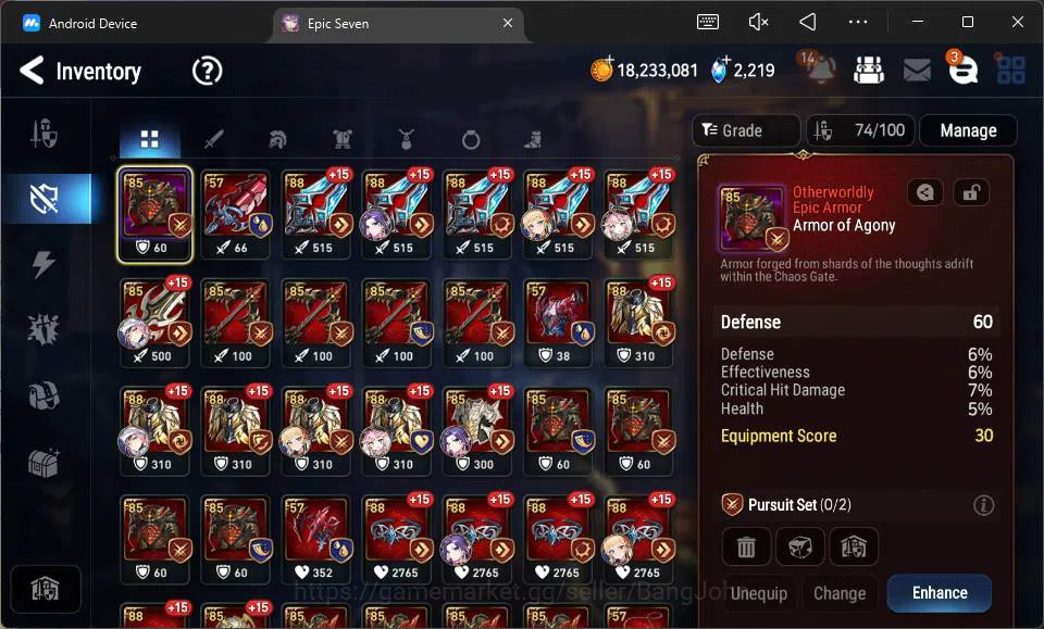 Epic Seven Accounts Global Unverif|8 ML Salome,B Haste,A Tywin,etc|PoH image 6