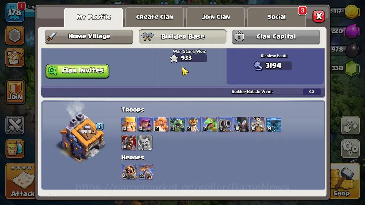 Clash of Clans Accounts TH 15-BH 9|LV 178|Limited Skin|HH 9|BK 82,AQ 90,GW image 6